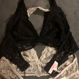 Victoria’s Secret PINK bralette (black and grey)